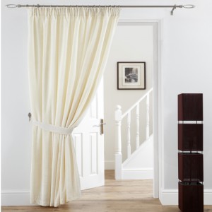 Velvet Velour Door Curtain Cream