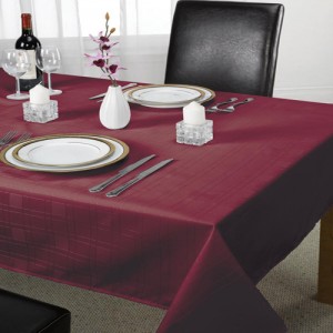 Chequers Tablecloth Burgundy/Red