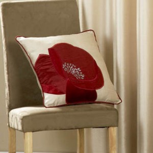 danielle red cushion cover