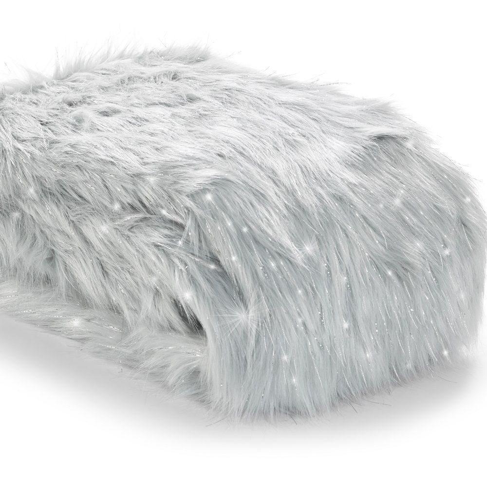 Catherine Lansfield Faux Fur Throw Or Cushion Covers Metallic Glitter Sparkle 