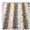 Scandi Spring Leaves  Tangerine Orange Made To Measure Curtains