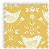 Narvik Scandinavian Birds Ochre Yellow Made To Measure Curtains