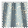 Etched Wedgewood Blue Delicate Floral Made To Measure Curtains