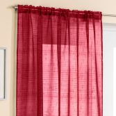 Red Glitter Voile Curtain Panel
