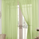 Lucy Eyelet Ring Top Pair of Voile Curtains - Zest Green