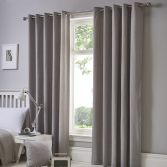 Sorbonne Fully Lined Eyelet Curtains - Silver
