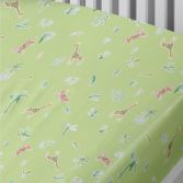 Jungle Safari Bed Fitted Sheet - Green Multi