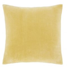 Catherine Lansfield Plain Raschel Velvet Cushion Cover - Ochre Yellow
