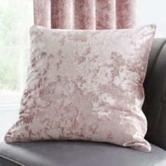 Catherine Lansfield Crushed Velvet Cushion Cover - Blush Pink