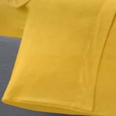 Serene Plain Dye Easy Care Flat Sheet - Ochre Yellow