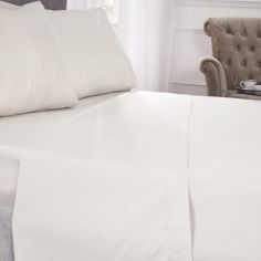 180 Thread Count Percale Plain Fitted Valance Sheet - Ivory