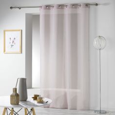 Telma Crushed Look Eyelet Voile Curtain Panel - Taupe