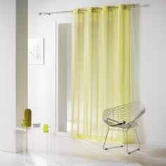 Louanne Chenille Yarn Eyelet Voile Curtain Panel - Green