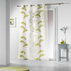 Naturiance Floral Eyelet Voile Curtain Panel - Green