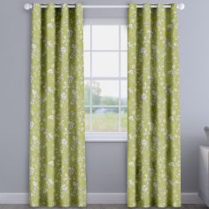 Etched Fern Green Delicate Floral Made To Measure Curtains