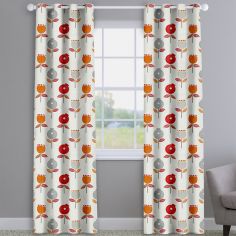 Pomegranate Scarlet Red Modern Floral Made To Measure Curtains
