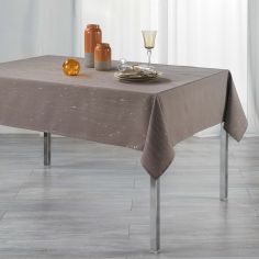 Filiane Applique Polyester Tablecloth - Taupe