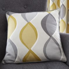 Lennox Ogee Pattern Cushion Cover - Grey