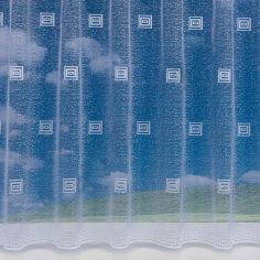 Square Pattern White Net Curtain