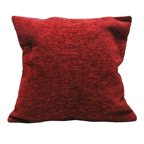 Plain Chenille Cushion Cover 18 Inch - Red