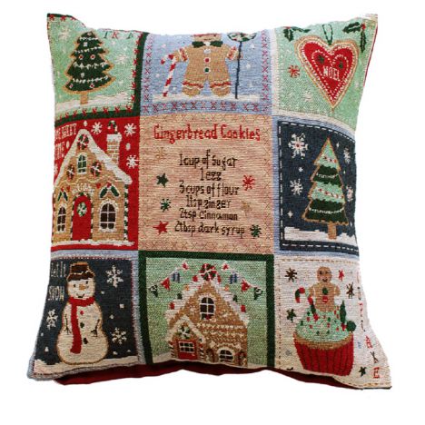 Jolly Gingerbread Christmas Cushion Cover