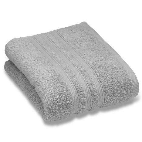 Catherine Lansfield Zero Twist 100% Cotton Towel - Silver Grey