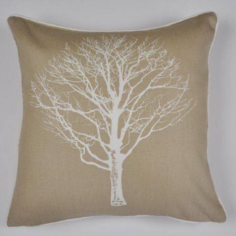 Woodland Trees Cushion Cover - Natural