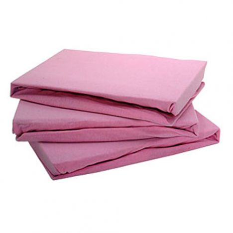 Jersey 100% Cotton Fitted Sheet Pink