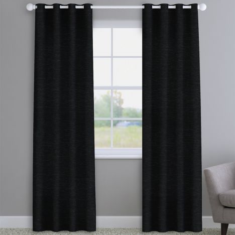 Kent Chenille Black Made to Measure Curtains