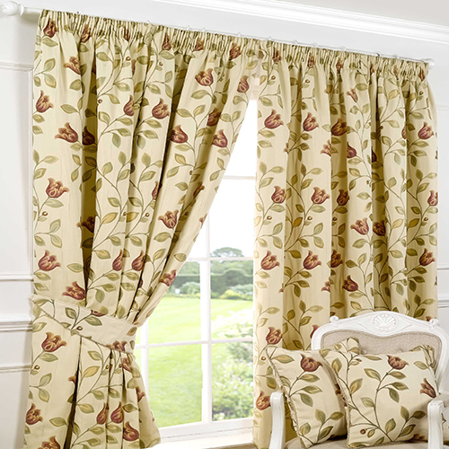 downton terracotta curtains