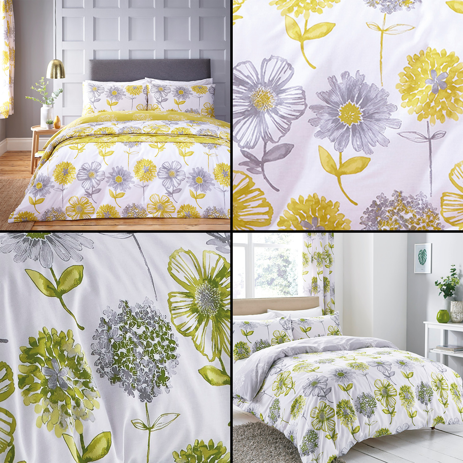 Catherine Lansfield Banbury Floral Bedding Duvet Set Bedspread