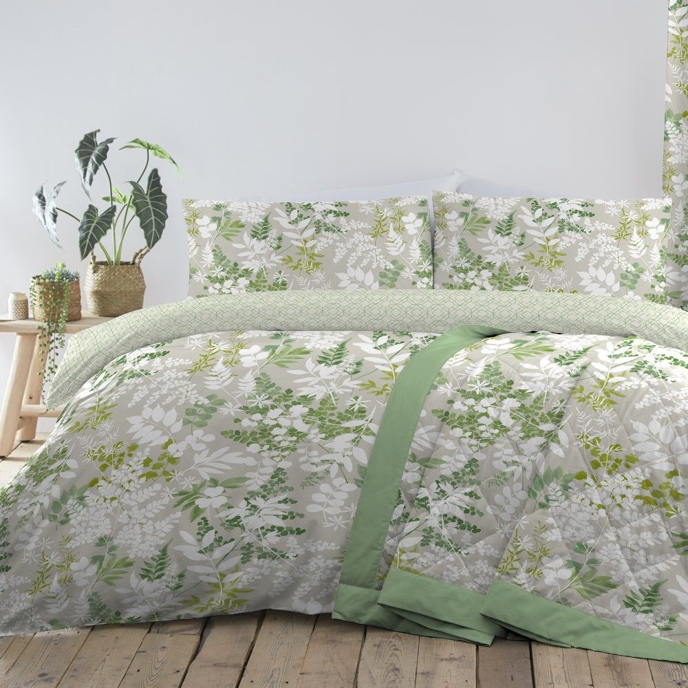 Delamere | Floral | Duvet Cover Set | Green | Tonys Textiles