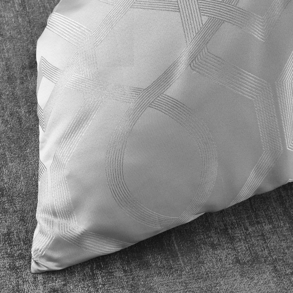 By Caprice Harlow Argent housses de couette Metallic Jacquard Quilt Cover Bedding Sets 