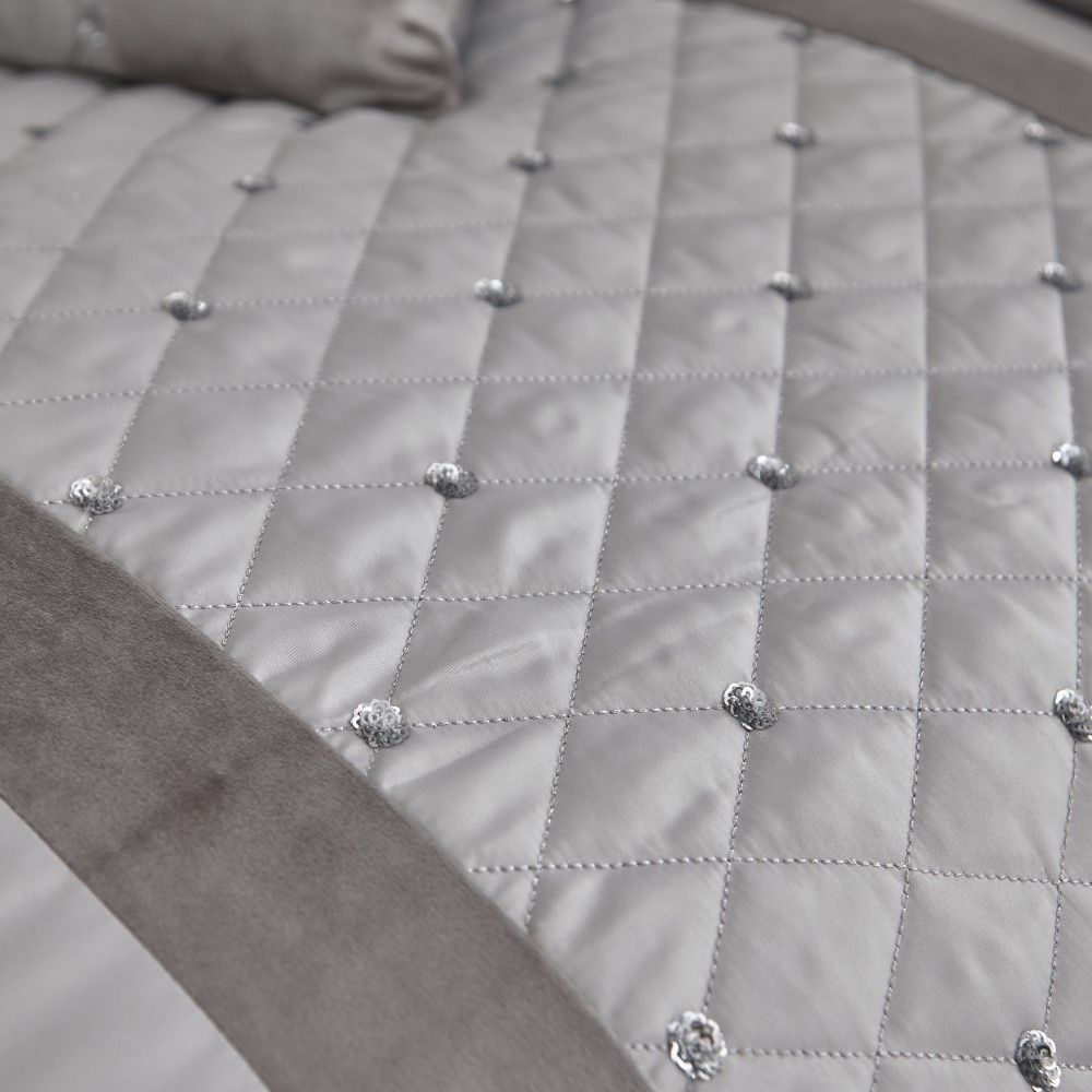 Catherine Lansfield Sequin Cluster Silver Duvet Bedding Set