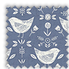 Narvik Blue Scandinavian Birds Roman Blind