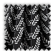 Scandi Spring Leaves Noir Black Made To Measure Curtains