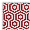 Hex Flame Red Geometric Made To Measure Curtains