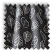 Kato Noir Black Modern Leaves Made To Measure Curtains