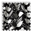 Nordic Flowers Noir Black Made To Measure Curtains