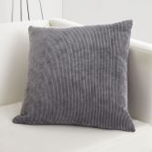 Kilbride Cord Chenille Cushion Cover - Charcoal Grey
