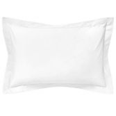 Serene Plain Dye Easy Care Oxford Pillowcase - White