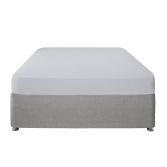 Serene Plain Dye Easy Care Extra Deep Fitted Sheet - Silver