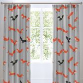 Cosatto Mister Fox Kids Pair of Lined Tape Top Curtains - Orange