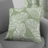 Matteo Botanical Leaf Cushion Cover - Green