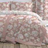 Samana Floral Quilted Bedspread - Coral Pink