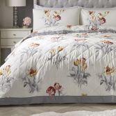 Macy Floral Quilted Bedspread - Pink