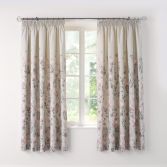 Nadine Floral Fully Lined Tape Top Curtains - Pink