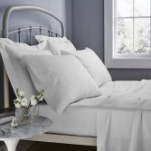 Catherine Lansfield 500 Thread Count Cotton Rich Flat Sheet White