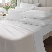 Catherine Lansfield 145gsm Plain Dyed Flannelette Fitted Sheet - White