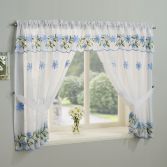 Daisy Net Curtain Window Set - Blue